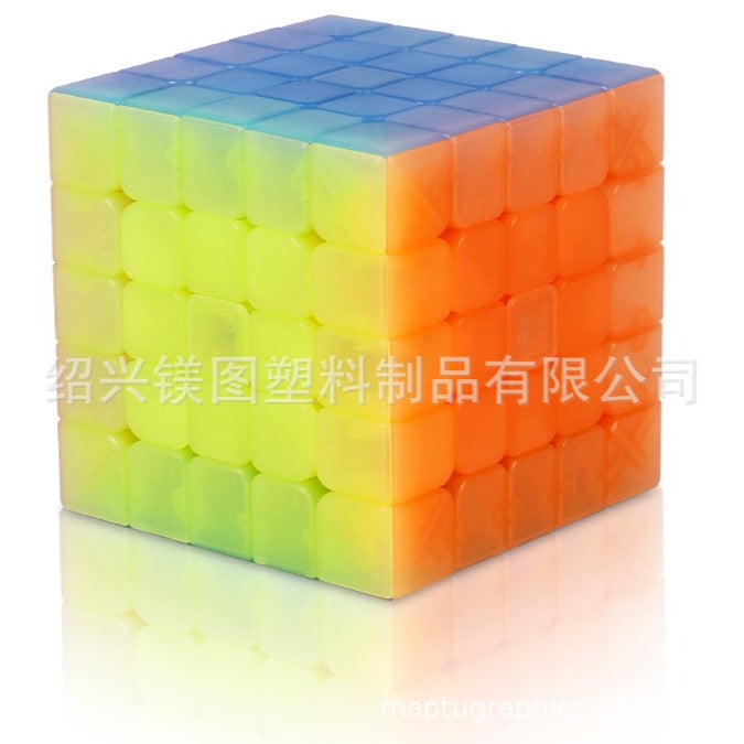 Qiyi Transparent Luminous Blue Pyramid Jelly Color Series Second And Third Order Children'S Decompression Toy Rubik'S Cube - Image 3